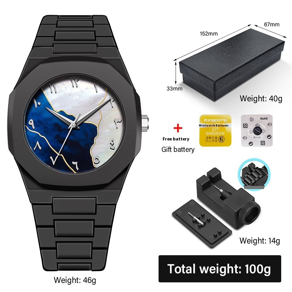 Fashionable waterproof quartz watch