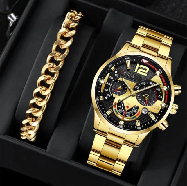 Three Eyes Quartz Watch Bracelet Set - Valentine's Day Gifts