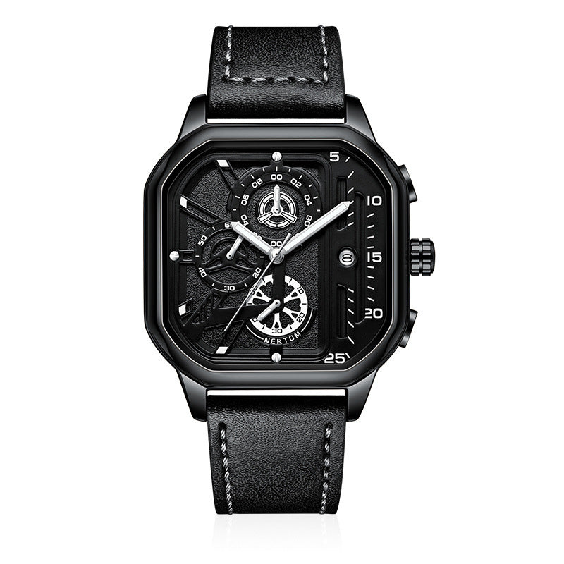 Reloj luminoso y resistente al agua con mecanismo de cuarzo para hombre
