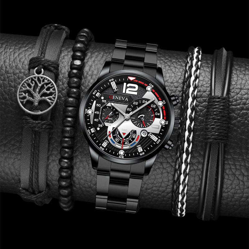 Conjunto de pulsera de reloj de cuarzo Three Eyes - Regalos para San Valentín