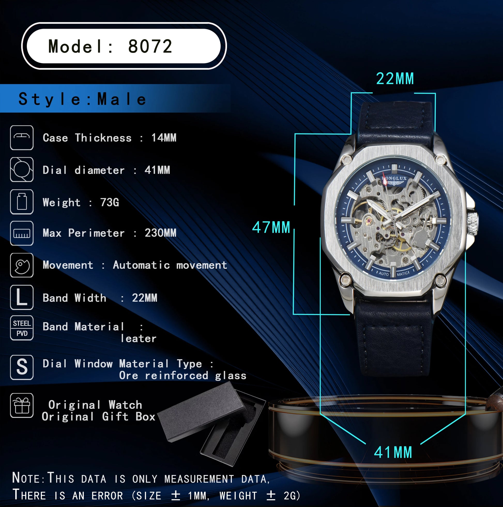 RBSTYLE Midnight Skeleton Blue